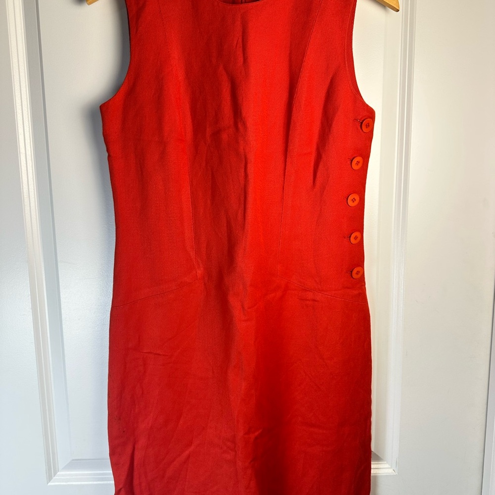 Ann Taylor Vibrant Red Dress size 6 - Picture 4 of 8